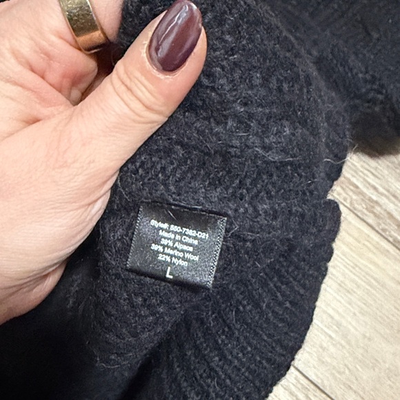 Jenni Kayne Wool & Alpaca Cocoon Cardigan In Black - Picture 5 of 6